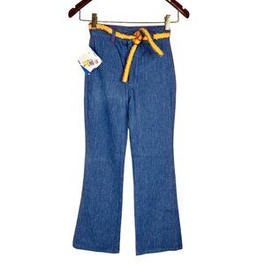 YOUNG MAVERICK Kid's Vintage Bell Botton Belted Pants 10 Slim
